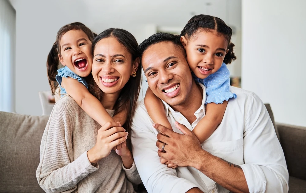 Smiling family enjoying whole-body wellness